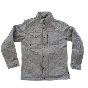 Relwen Quilted Insulated Tanker Jacket Stone Grey Full Zip Men M NWOT*READ $318